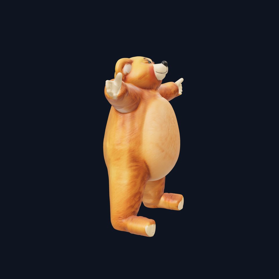 Cuddly Orange Bear model pack
